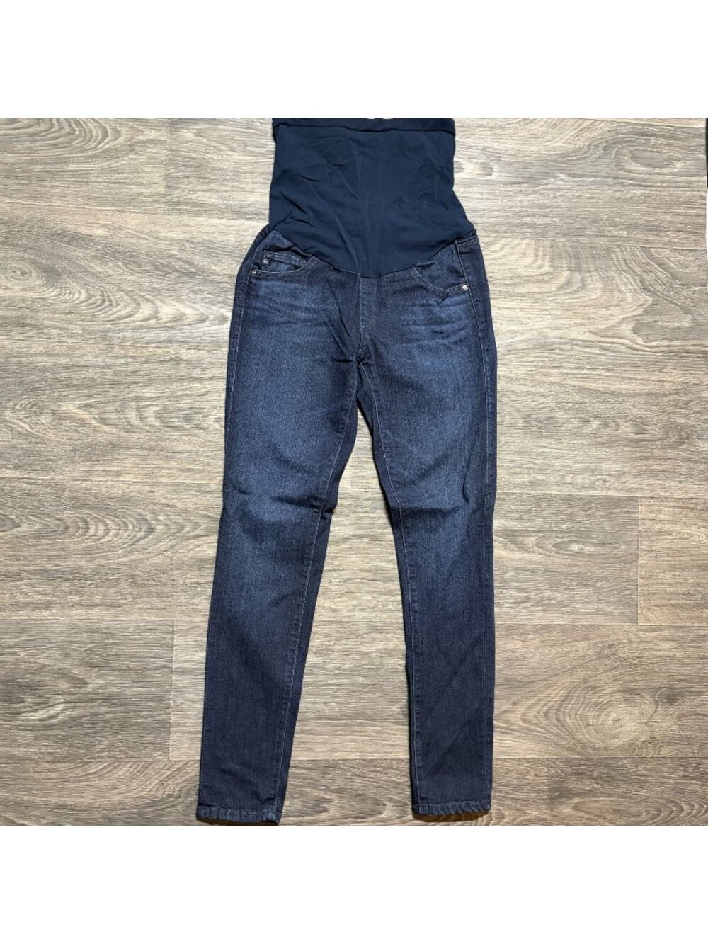 AG Adriano Goldschmied Maternity Skinny Jeans 27 Dark Wash Stretch Full Panel